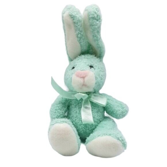 Kids of America Easter Bunny Rabbit Plush Spring Green 13" Long Ears 2000 VTG - Picture 1 of 8